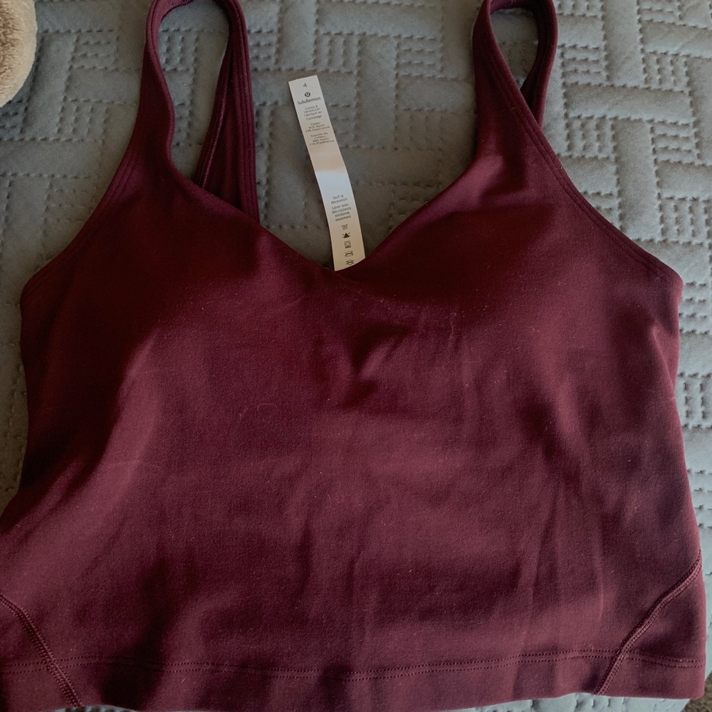 Maroon Lululemon Bra/Crop Top